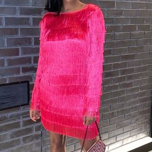 Hot pink party dress